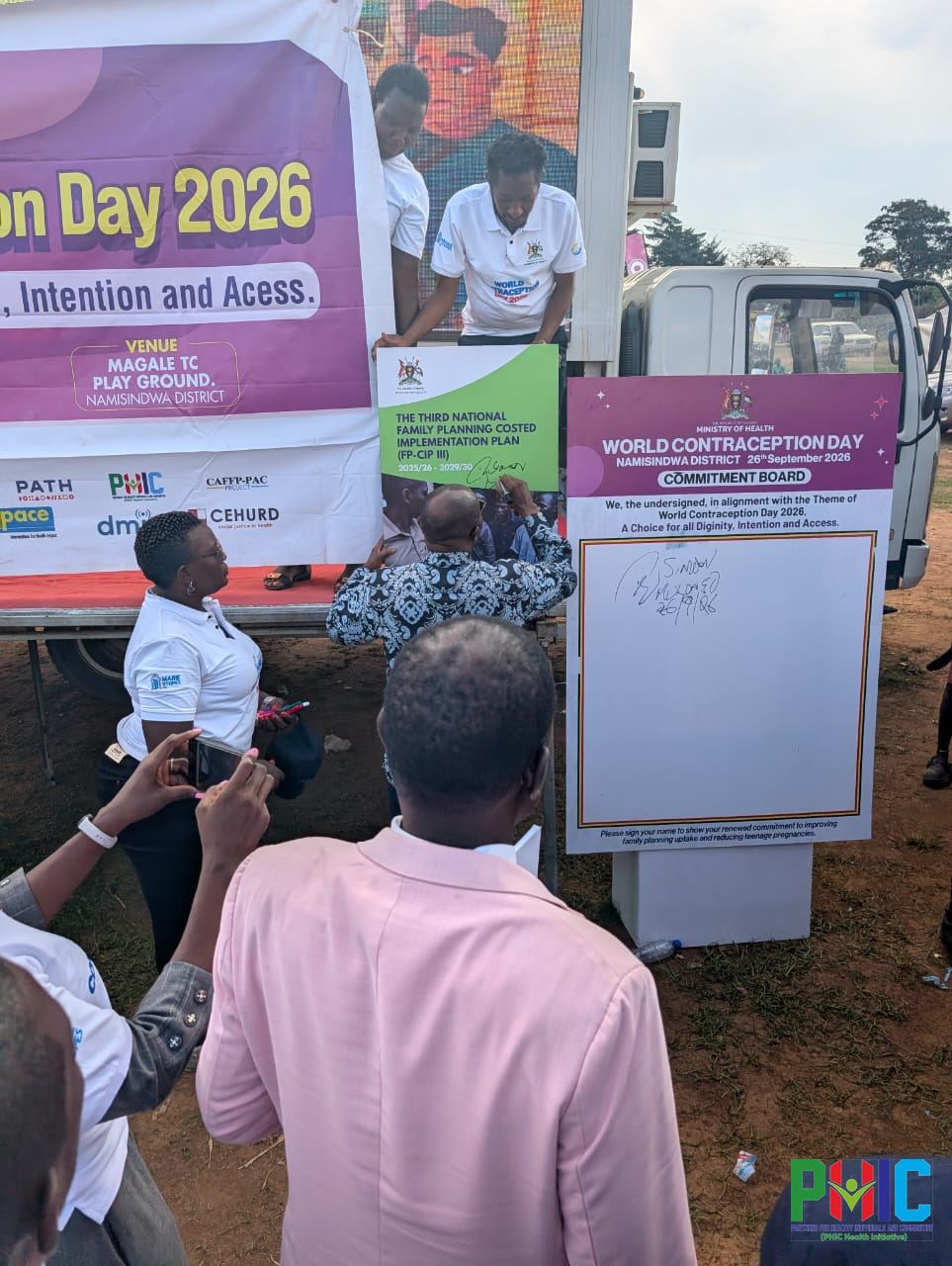 Commitment board for the third National Family Planning Costed Implementation Plan (FP-CIP III) at World Contraception Day 2026