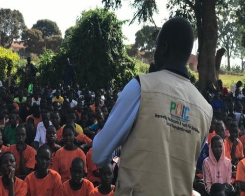 PHIC staff conducting IEC session on 5th July 2024 At Kasengejje secondary school